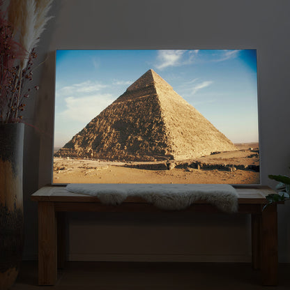 LED-Bild mit Motiv Pyramide von Gizeh im rechteckigen Rahmen