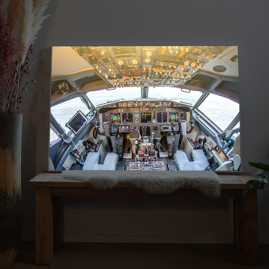 LED-Bild mit Cockpit-Motiv, rechteckige Ansicht
